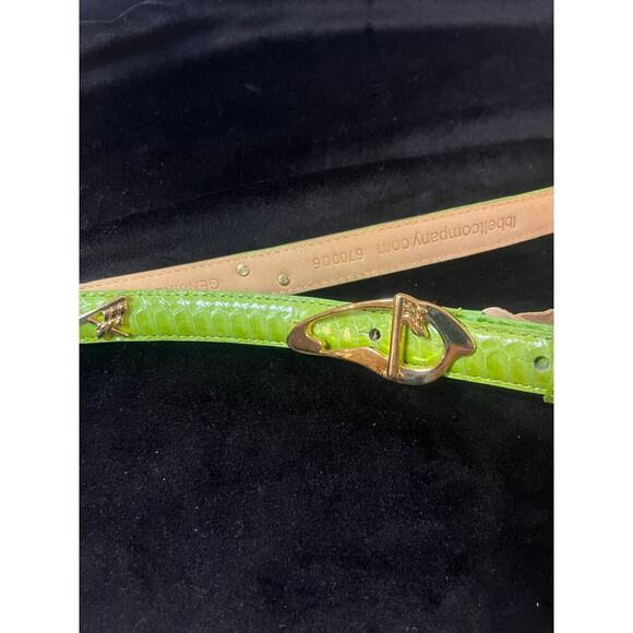 Women's Genuine Snakeskin Green Golf Belt XL NWT - Picture 5 of 7
